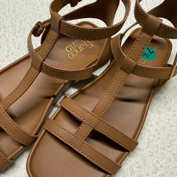 Franco Sarto Brown Strappy Sandals - Picture 9 of 10